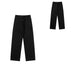 S / 8892 Black Fleece Straight Pants