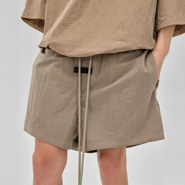 Essentials Pleated Nylon Shorts