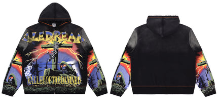 Vale Forever Cheetah Zip Up hoodie