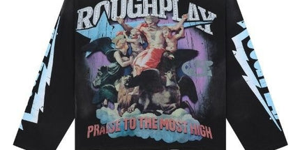 RoughPlay Rhinestone Logo Long Sleeve T-Shirt