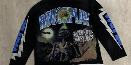 RoughPlay Rhinestone Patch Long Sleeve T-Shirt