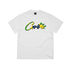 S / white