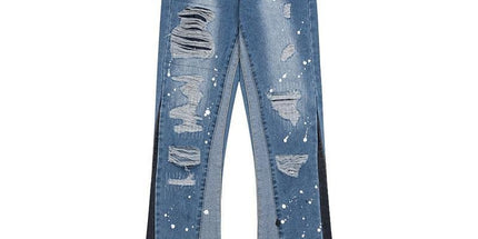 Gallery Dept Ink-Splatter Ripped Jeans