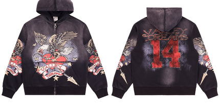 Vale Forever Cheetah Zip Up hoodie