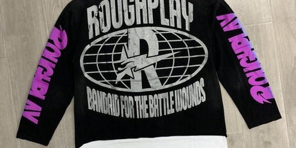 RoughPlay Rhinestone Logo Long Sleeve T-Shirt
