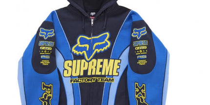 Racing Print Zip Hoodie