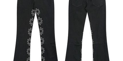LOSTSHDWS Embroidered Bootcut Jeans