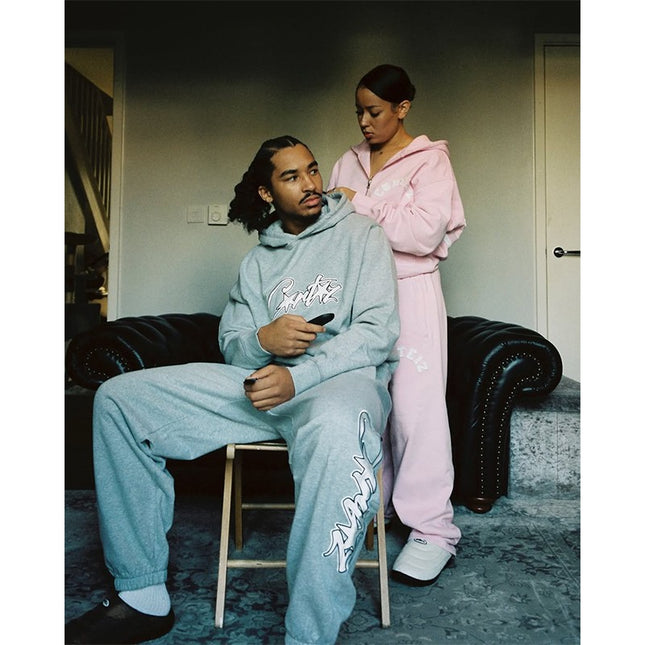 Men's UK Drill Embroidered Tracksuit Set