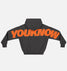 XS / Black pattern with orange lettering