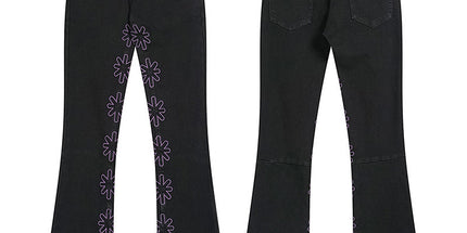 LOSTSHDWS Embroidered Bootcut Jeans