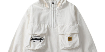 Men's Drill Multi-Pocket Hooded Jacket