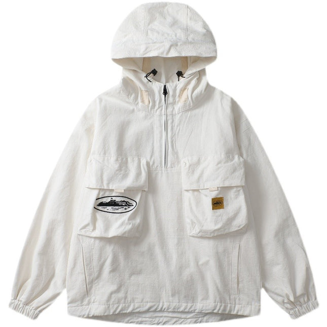 Men's Drill Multi-Pocket Hooded Jacket