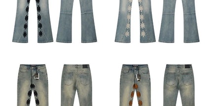 LOSTSHDWS Embroidered Bootcut Jeans