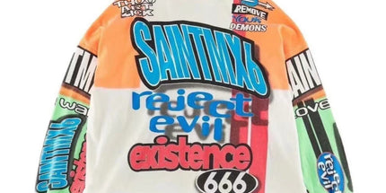 Saint Michael Motorcycle Long Sleeve T-Shirt