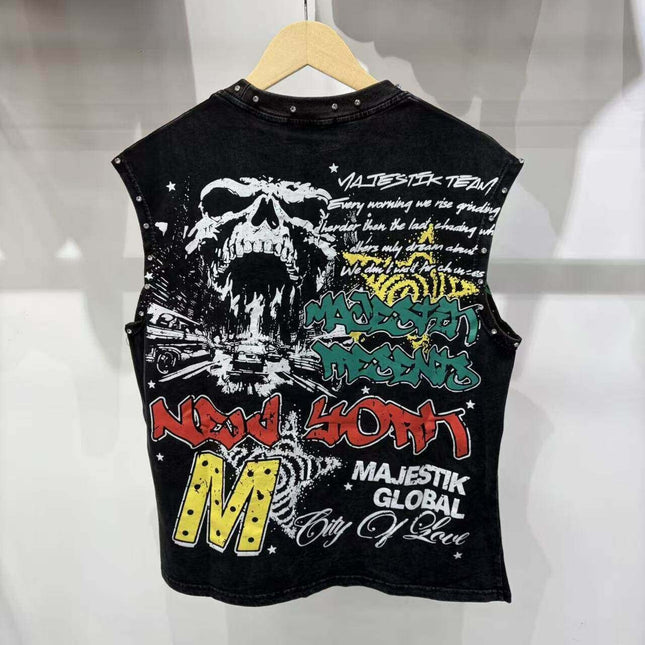Majestik Skull Sleeveless T-Shirt