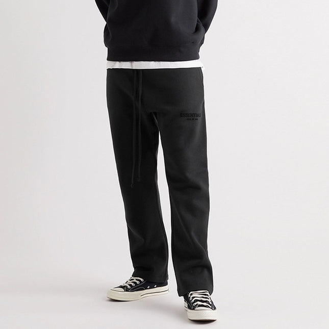 Essentials Flocked Wide-Leg Sweatpants