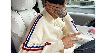Men's Drill Embroidered Knit Jacket