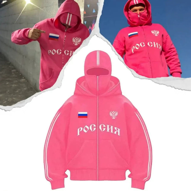 Double-Hood Y2K Zip Hoodie