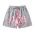 S / DK033 - Flower Gray Shorts