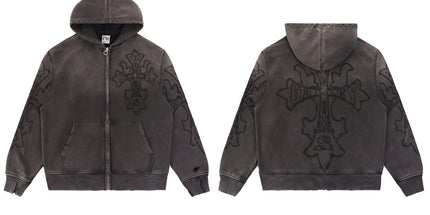 Vale Forever Cheetah Zip Up hoodie