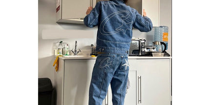 Men's Star Embroidered Denim Set