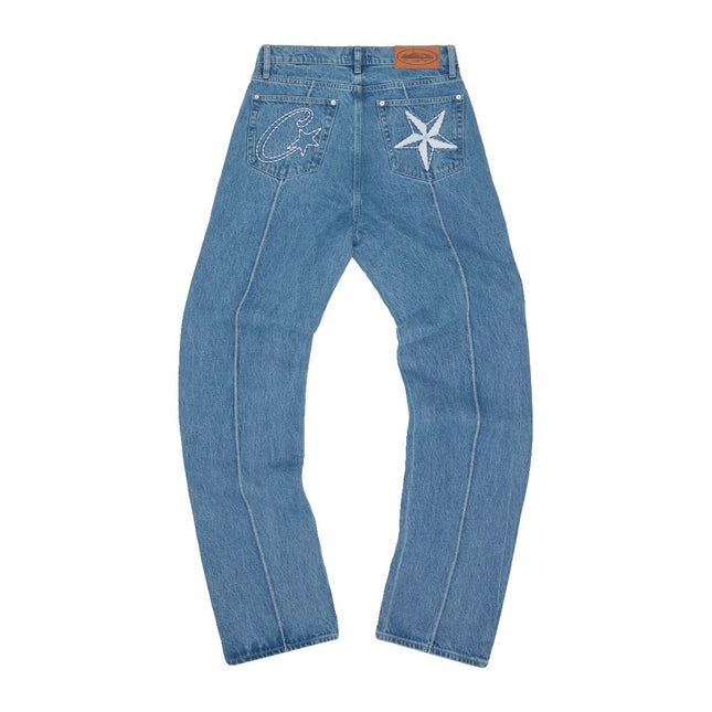 Men's Star Embroidered Jeans