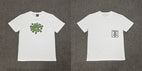 S / AD04 White Print Green