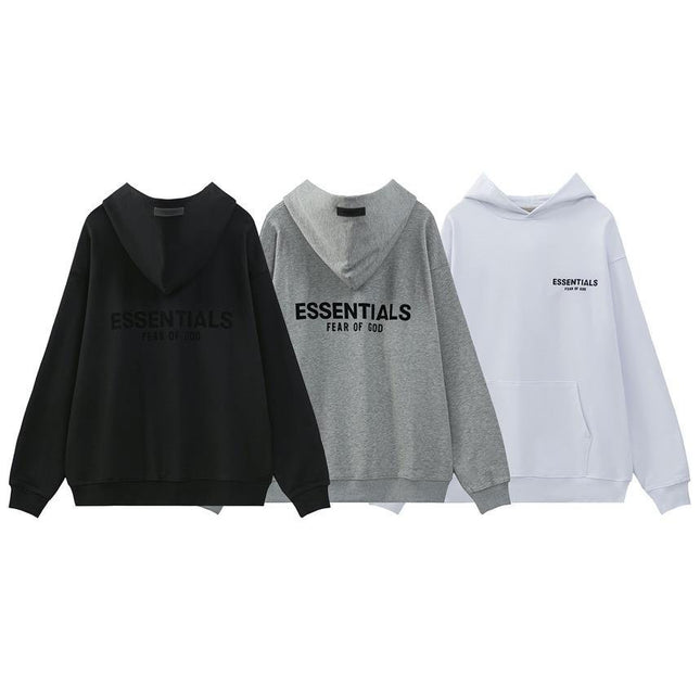 Essentials Flocked Logo Hoodie