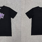 AD04 black print purple and white edge