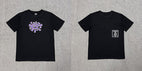 S / AD04 black print purple and white edge