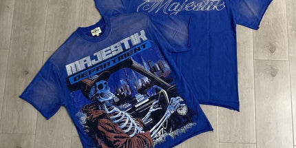 MAJESTIK vintage rhinestone casual T-shirt