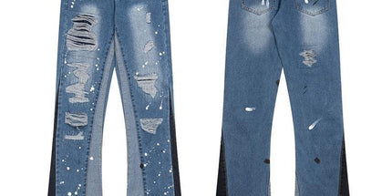 Gallery Dept Ink-Splatter Ripped Jeans
