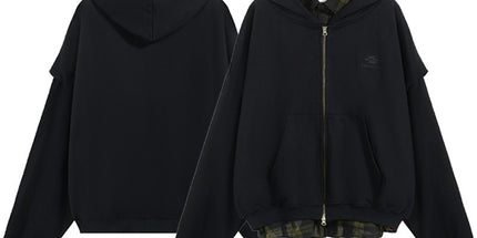 Undermycar Layered Zip Hoodie