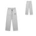 S / 8892 Floral Gray Pants Fleece Straight-Leg