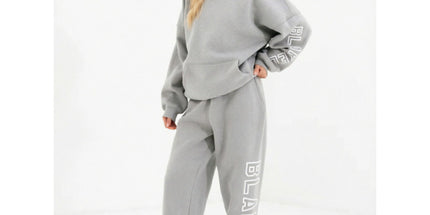 Letter Print Tracksuit Set