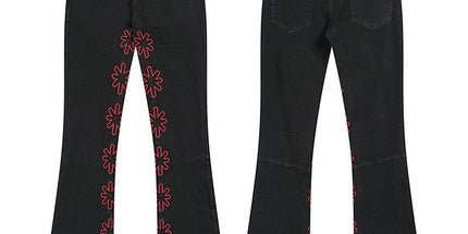 LOSTSHDWS Embroidered Bootcut Jeans