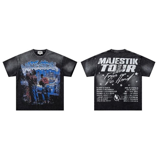 Majestik Washed Black T-Shirt