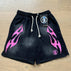 S / 7807 Washed Black Pink pure cotton fabric