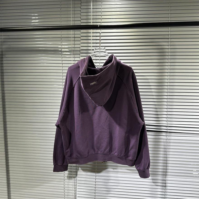 FAR Archive Purple Distressed Zip Hoodie