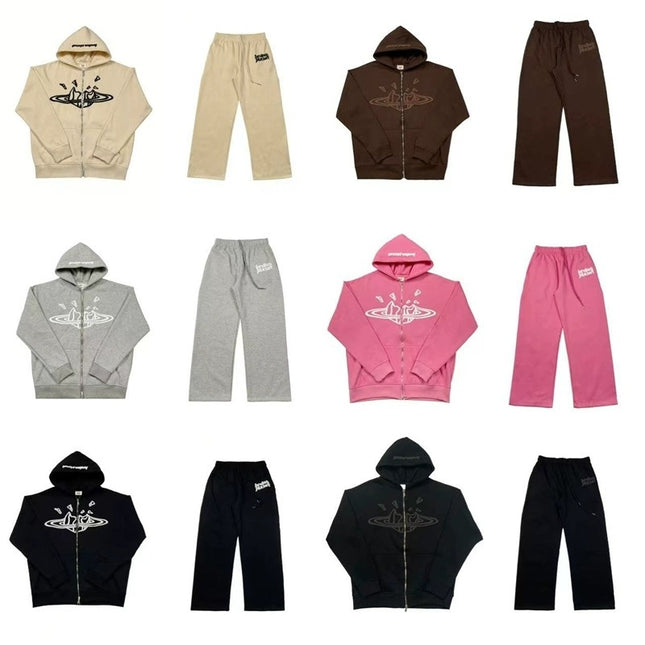 Broken Planet Foam Zip Tracksuit Set