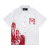 S / E402 white patterned printed pocket shirt