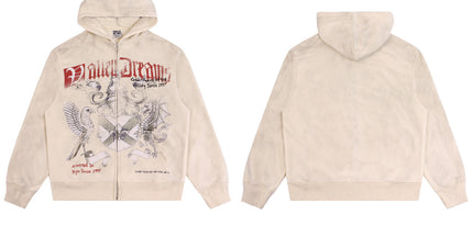 Vale Forever Cheetah Zip Up hoodie