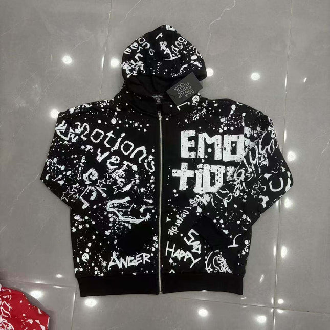 Mixed Emotion Zip Hoodie