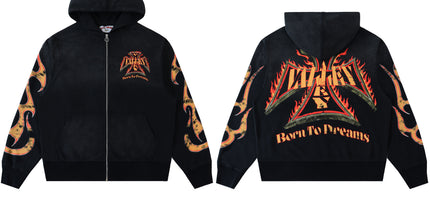 Vale Forever Cheetah Zip Up hoodie