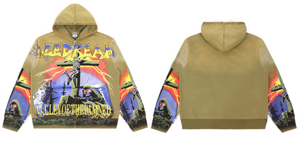 Vale Forever Cheetah Zip Up hoodie