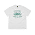 S / Green print/white