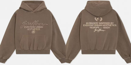 Short-Sleeve Letter Hoodie