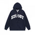 714 navy zip-up shirt