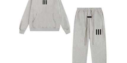 Essentials Three-Bar Fleece Tracksuit Set