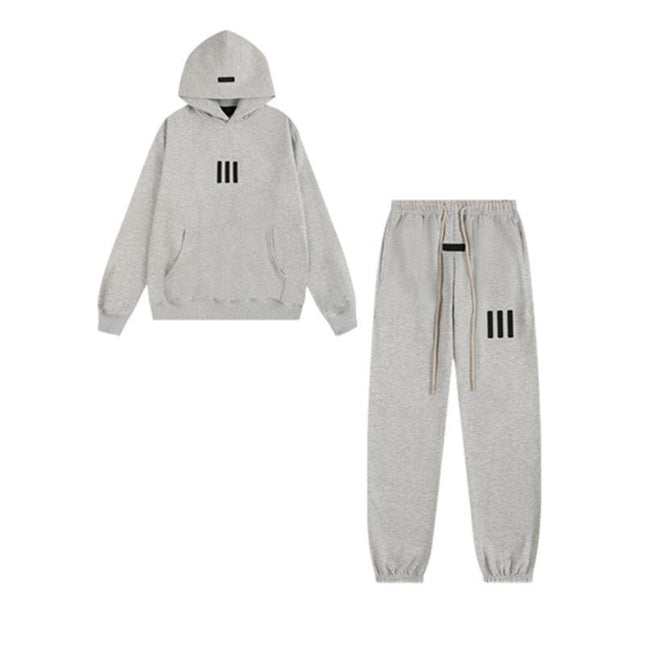 Essentials Three-Bar Fleece Tracksuit Set